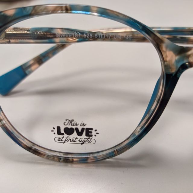 Óptica Sienna montura de gafas azul y gris